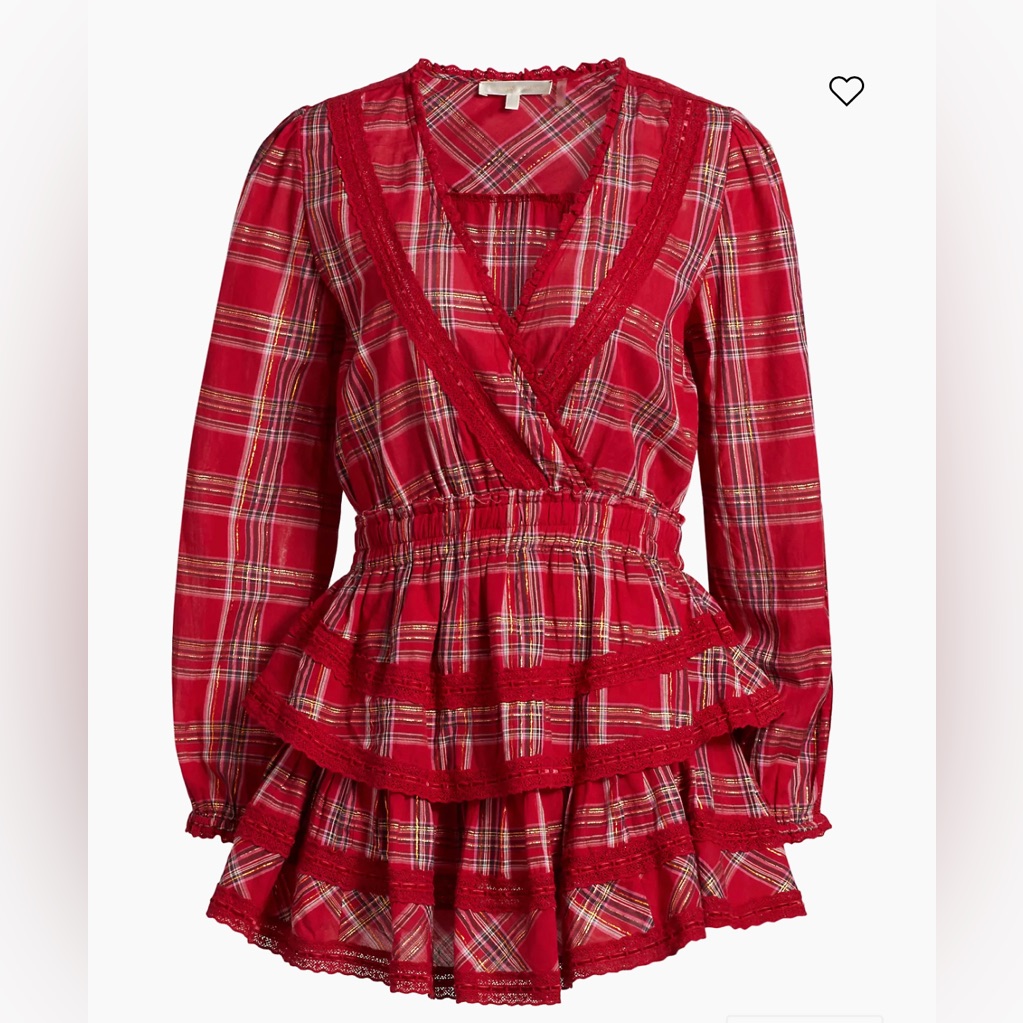 Loveshackfancy Tartan Milena Red Plaid Dress